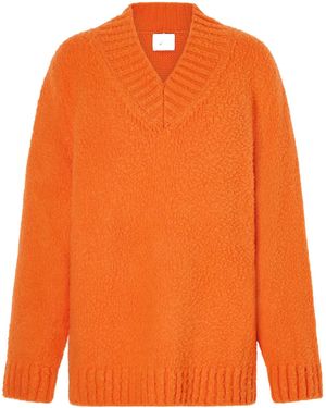 The Elder Statesman Sundance Brushed Cashmere Sweater - Orange