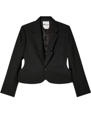 Comme des Garçons Exaggerated-Waist Jacket - Black