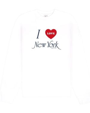 Sporty & Rich Cotton Sweatshirt - White