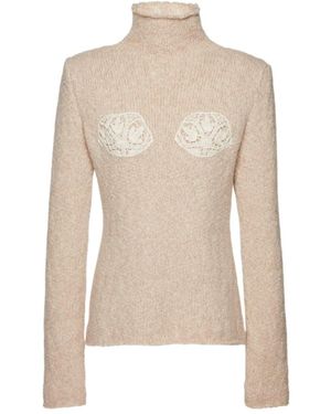 Magda Butrym Turtleneck Sweater - Natural