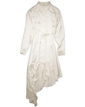 Acne Studios Satin Shirt Dress - White