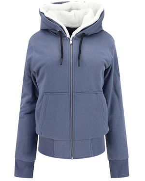 Moose Knuckles Plaque-Detail Zip-Fastening Jacket - Blue