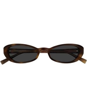 Saint Laurent Eyewear Oval Frame Sunglasses - White
