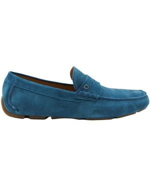 Ferragamo Ferragamo Almond Toe Slip-On Loafers - Blue