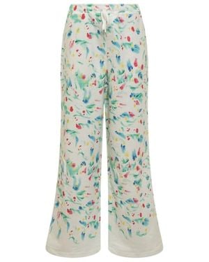Marni Logo Patch Motif Printed Trousers - Blue