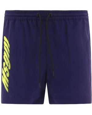 MSGM Logo Shorts - Blue