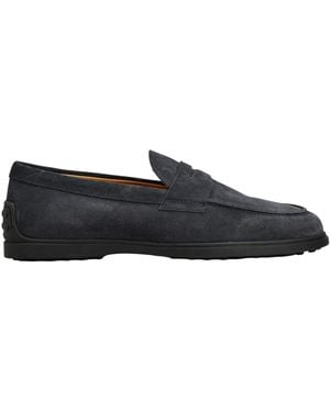 Tod's Suede Slip-On Loafers - Black