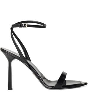 Prada Logo Detail Heeled Sandals - Black