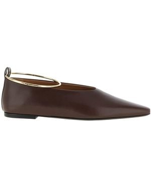 Jil Sander Ring Anklet Ballet Flats - Brown