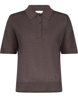 Loulou de Saison Short-Sleeved Polo Shirt - Brown