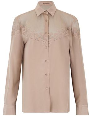 Ermanno Scervino Long-Sleeved Shirt - Natural