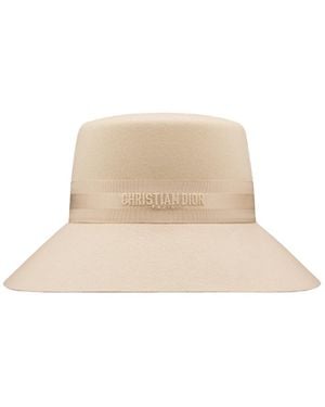 Dior D-Bobby Large-Brim Hat - Natural