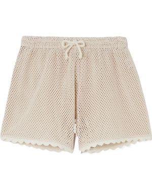 Sea Cotton Hook-Knit Shorts - Natural