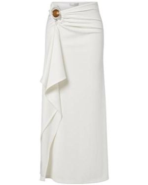 Christopher Esber Occhio Embellished Jersey Maxi Skirt - White