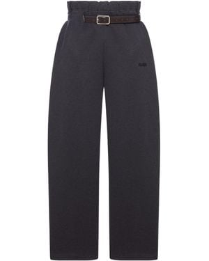 Magliano Belted Cotton Pants - Blue