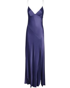 Alberta Ferretti Spaghetti-Strap Dress - Purple