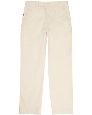 Moncler Straight-Leg Stretch-Cotton Pants - Natural