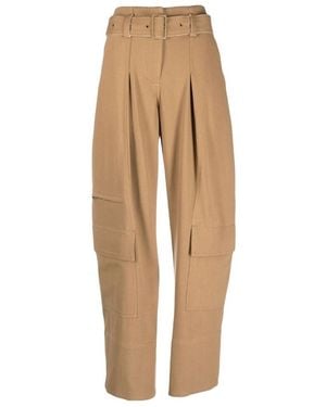 Low Classic Belted Cargo Pants - Natural
