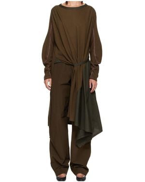 Kiko Kostadinov Ribbed Knit Dress - Green
