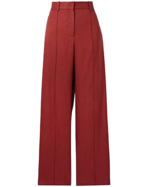 Adam Lippes Canvas Straight-Leg Pants - Red