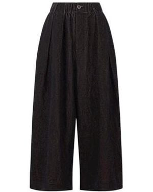Uma Wang Wide-Leg Trousers With Buttons - Black