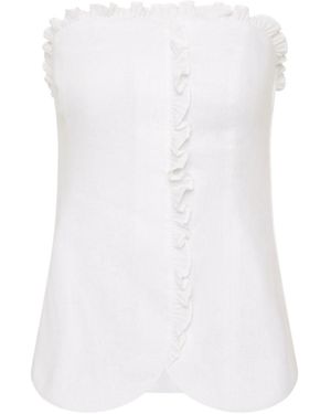 Posse Florence Strapless Top - White