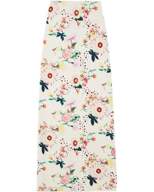 Rabanne Floral Maxi Skirt - White