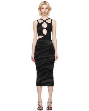 Dion Lee Black Interlink Midi Dress
