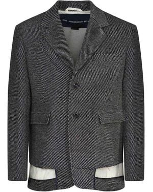 ANDERSSON BELL Inside Out Wool Blazer - Grey