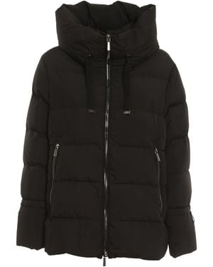 Moorer Long-Sleeved Down Jacket - Black