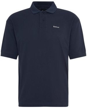 Barbour Hexham Logo-Embroidered Polo Shirt - Blue