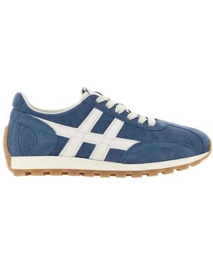 Hogan Logo Patch Low-Top Trainers - Blue