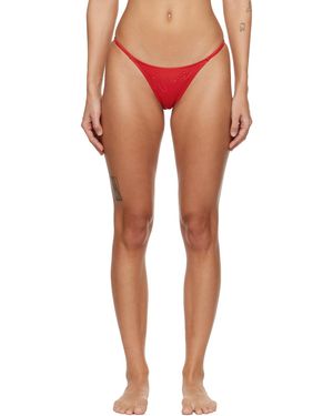 Paloma Wool Bead-Embellished Bikini Bottoms - Orange