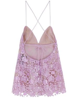 retroféte Retrofete Kamala Sequin-Embellished V-Neck Mini Dress - Purple