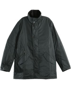 Barbour Stand Collar Wax Coat - Grey