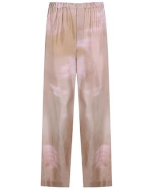 Fabiana Filippi Elastic-Waist Printed Trousers - Pink