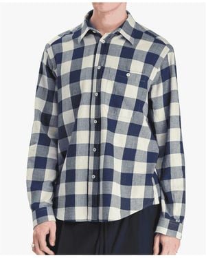 Barena Long-Sleeve Buffalo Check Shirt - Blue
