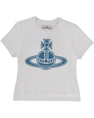 Vivienne Westwood Orb Printed Crewneck T-Shirt - Grey