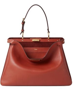 Fendi Sienna Leather Bag - Red