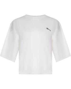 Barrow Beaded Logo T-Shirt - White
