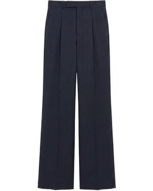 Saint Laurent Mid-Waisted Tailored Pants - Blue
