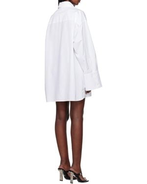 Off-White c/o Virgil Abloh Button-Up Long-Sleeved Shirt Dress - White