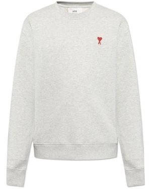 Ami Paris Ami Ami De Coeur Crewneck Sweatshirt - White