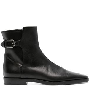 TOTEME Belted Leather Boot - Black