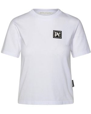 Palm Angels Logo Patch Crewneck T-Shirt - White