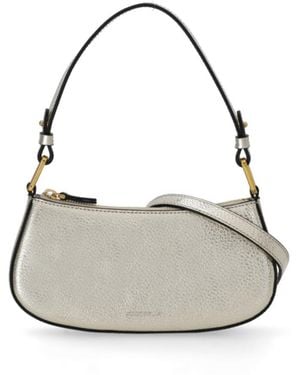 Coccinelle Merveille Zip-Up Shoulder Bag - Grey