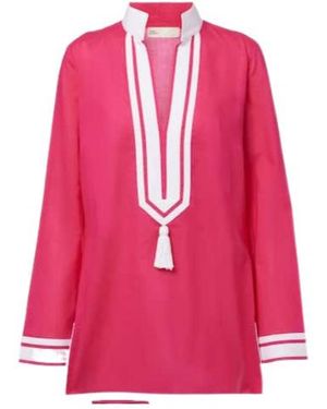 Tory Burch Fitted Dress With Tassels - Pink