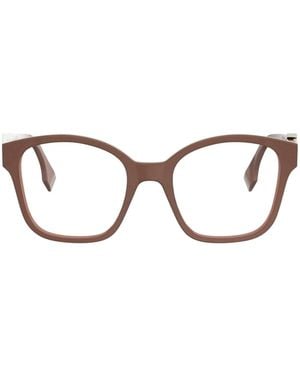 Fendi Eyewear Square Frame Glasses - Brown