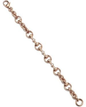 Gucci Horsebit Diamond 18K Bracelet - Metallic