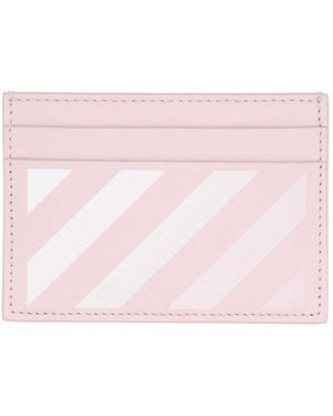 Off-White c/o Virgil Abloh Leather Stripes Cardholder - Pink